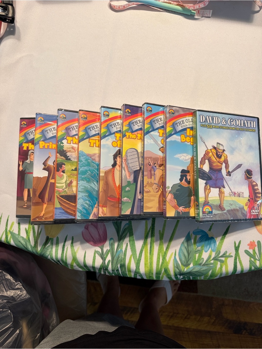 Children's Bible Stories VHS Tape Set - Colorful Illustrated Covers
